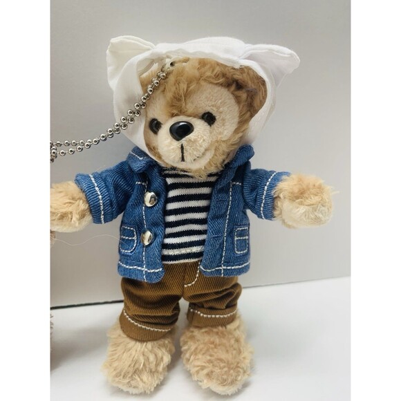 Tokyo Disney Sea Duffy & ShellieMay Plush Mascot Keychain Badge Japan 5.5in Rare - Picture 4 of 14